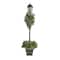 5ft. Pre-Lit LED Holiday Decorated Lamp Post With Faux Greenery In Decorative Container